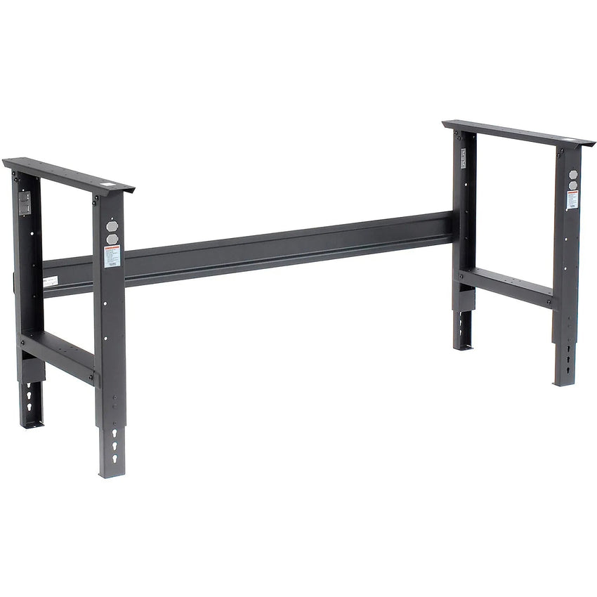 Global Industrial 72 x 36 Adjustable Height Workbench C - Channel Leg - Laminate Safety Edge Black (GLB - 183992BK) - SchoolOutlet