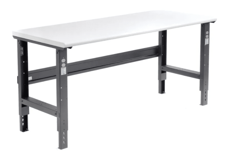 Global Industrial 72 x 36 Adjustable Height Workbench C - Channel Leg - Laminate Safety Edge Black (GLB - 183992BK) - SchoolOutlet