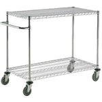 Global Industrial Nexel Adjustable Chrome Wire Shelf Cart w/2 Shelves 800 lbs. Capacity, 36