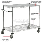 Global Industrial Nexel Adjustable Chrome Wire Shelf Cart w/2 Shelves 800 lbs. Capacity, 36