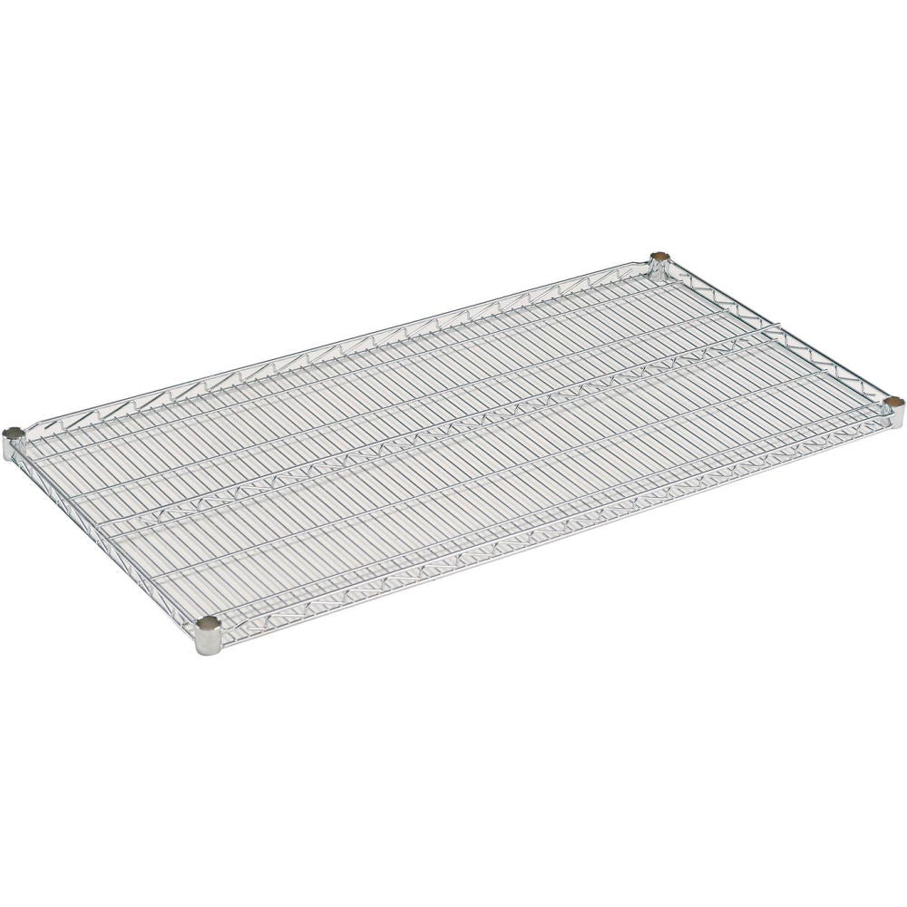 Global Industrial Nexel Adjustable Chrome Wire Shelf Cart w/2 Shelves 800 lbs. Capacity, 36"L x 18"W x 40"H (GLB - 188679) - SchoolOutlet