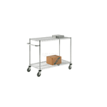 Global Industrial Nexel 2 Shelf Chrome Cart, 60