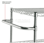 Global Industrial Nexel 2 Shelf Chrome Cart, 60