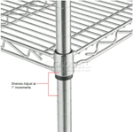 Global Industrial Nexel 2 Shelf Chrome Cart, 60