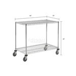 Global Industrial Nexel 2 Shelf Chrome Cart, 60