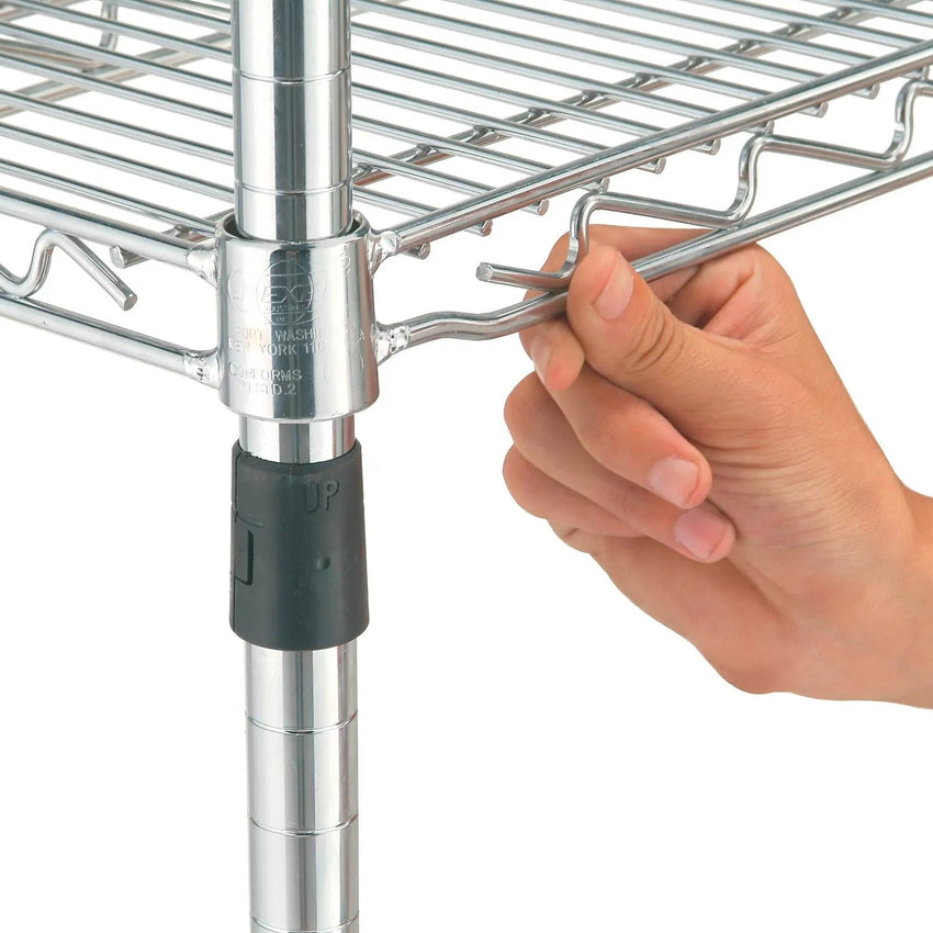 Global Industrial Nexel Adjustable Chrome Wire Shelf Cart w/3 Shelves 800 lbs. Capacity, 36"L x 18"W x 40"H (GLB - 188687) - SchoolOutlet