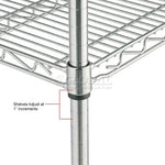 Global Industrial Nexel 3 Shelf Chrome Cart, 60