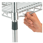 Global Industrial Nexel Adjustable Chrome Wire Shelf Cart w/3 Shelves 800 lbs. Capacity, 72