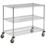 Global Industrial Nexel Adjustable Chrome Wire Shelf Cart w/3 Shelves 800 lbs. Capacity, 72