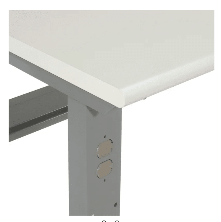 Global Industrial 48 x 30 Mobile Adjustable Height C - Channel Leg Workbench - ESD Safety Edge (GLB - 237346A) - SchoolOutlet