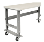 Global Industrial 48 x 30 Mobile Adjustable Height C - Channel Leg Workbench - ESD Safety Edge (GLB - 237346A) - SchoolOutlet