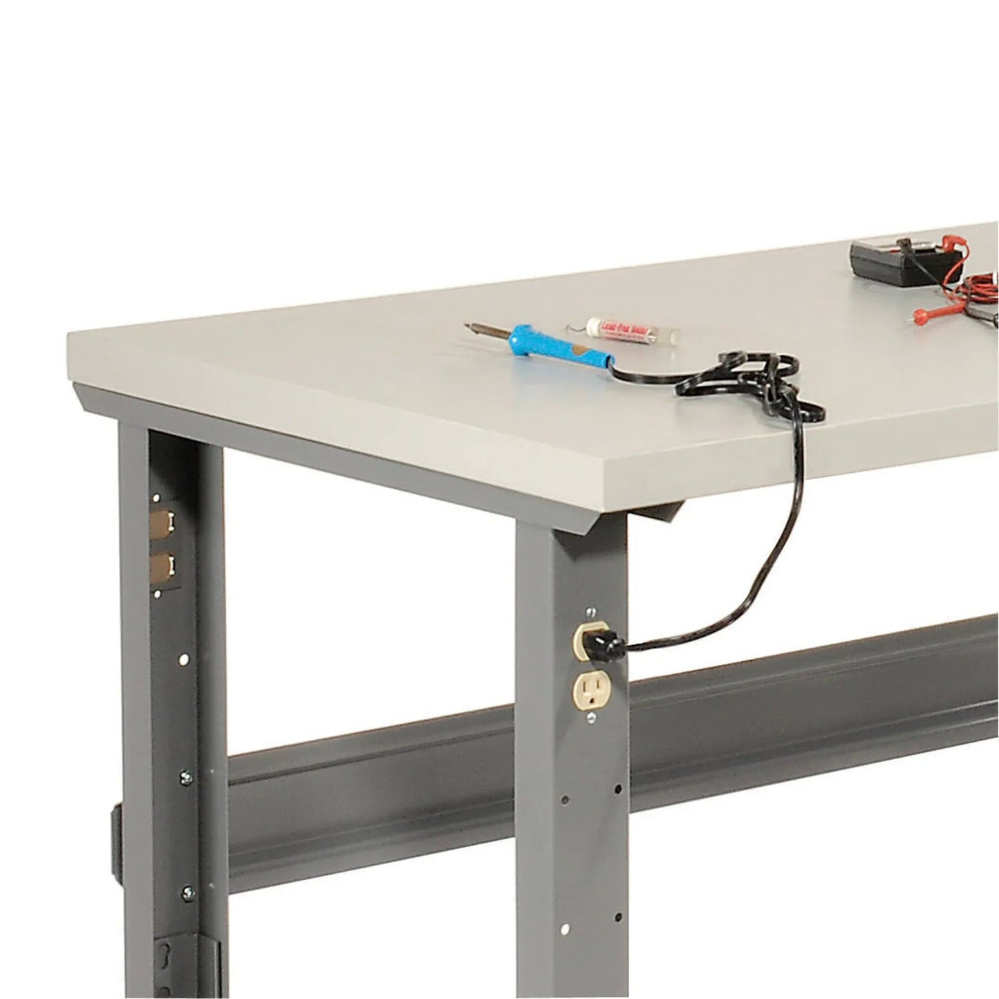 Global Industrial 48 x 30 Mobile Adjustable Height C - Channel Leg Workbench - ESD Safety Edge (GLB - 237346A) - SchoolOutlet