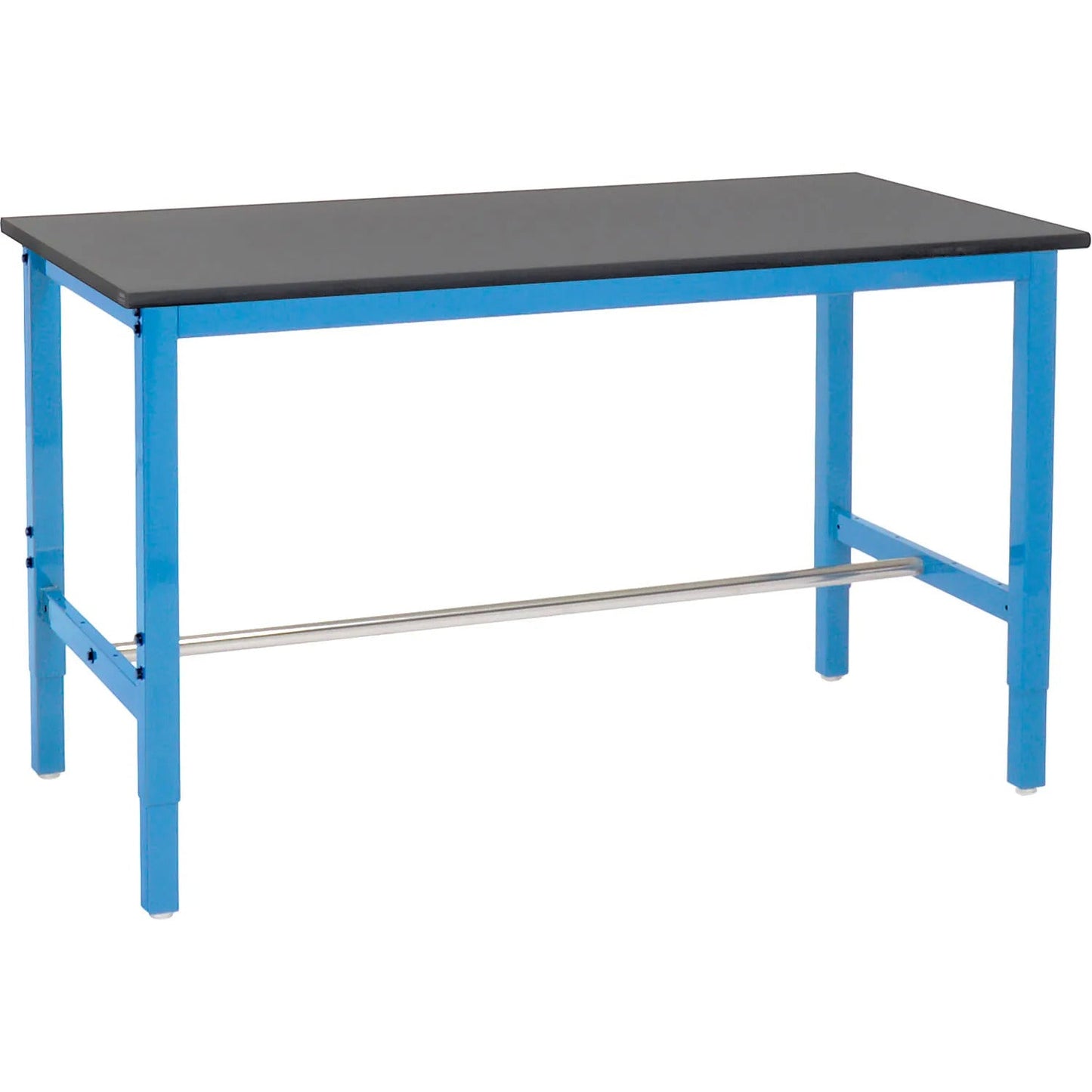 Global Industrial 60 x 30 Adjustable Height Workbench Square Tube Leg, Phenolic Resin Safety Edge Blue (GLB - 237383LBL) - SchoolOutlet