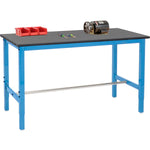 Global Industrial 60 x 30 Adjustable Height Workbench Square Tube Leg, Phenolic Resin Safety Edge Blue (GLB - 237383LBL) - SchoolOutlet