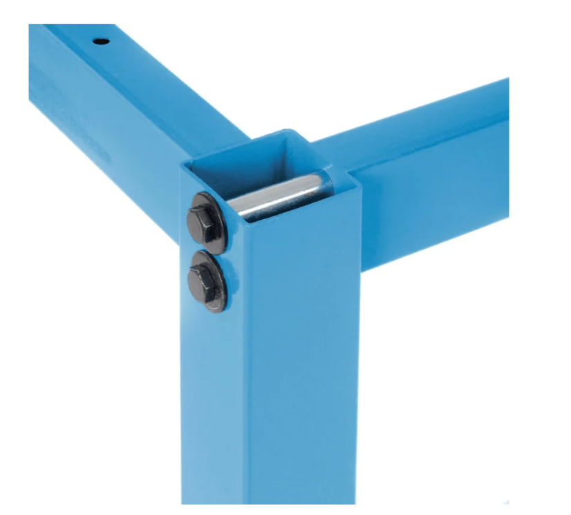 Global Industrial Adjustable Lab Workbench, 72" x 30", Power Apron, Phenolic Safety Edge, Blue (GLB - 237385B) - SchoolOutlet