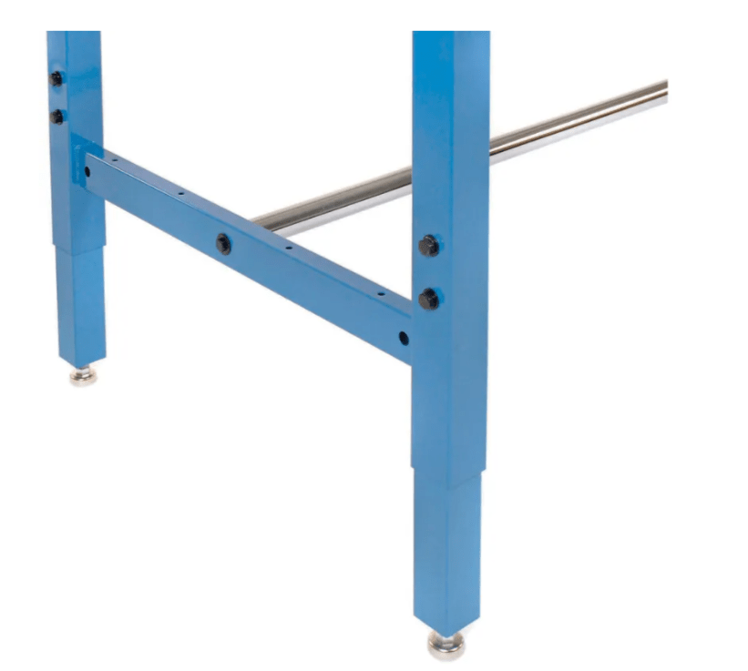 Global Industrial Adjustable Lab Workbench, 72" x 30", Power Apron, Phenolic Safety Edge, Blue (GLB - 237385B) - SchoolOutlet
