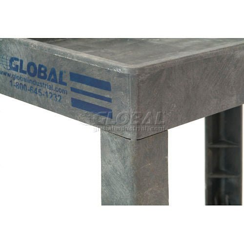 Global Industrial Utility Cart w/2 Shelves & 5" Casters, 500 lb. Capacity, 34"L x 17 - 1/2"W x 33"H (GLB - 241749) - SchoolOutlet