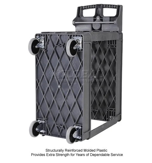 Global Industrial Utility Cart w/2 Shelves & 5" Casters, 500 lb. Capacity, 40"L x 17"W x 33"H (GLB - 242080) - SchoolOutlet