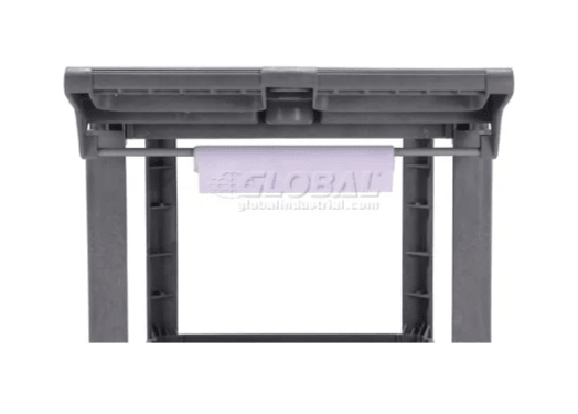 Global Industrial Utility Cart w/2 Shelves & 5" Casters, 500 lb. Capacity, 46"L x 25"W x 33"H (GLB - 242081) - SchoolOutlet