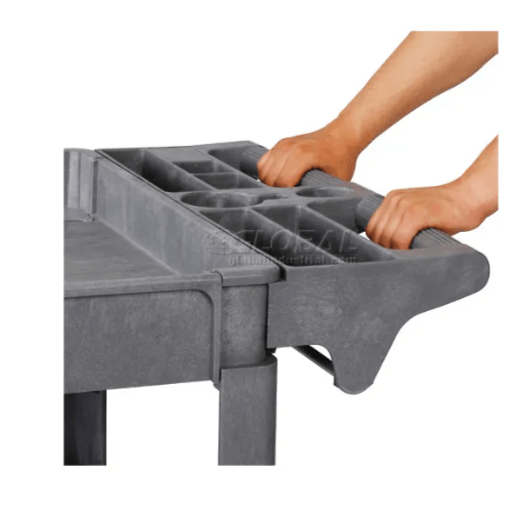 Global Industrial Utility Cart w/2 Shelves & 5" Casters, 500 lb. Capacity, 46"L x 25"W x 33"H (GLB - 242081) - SchoolOutlet