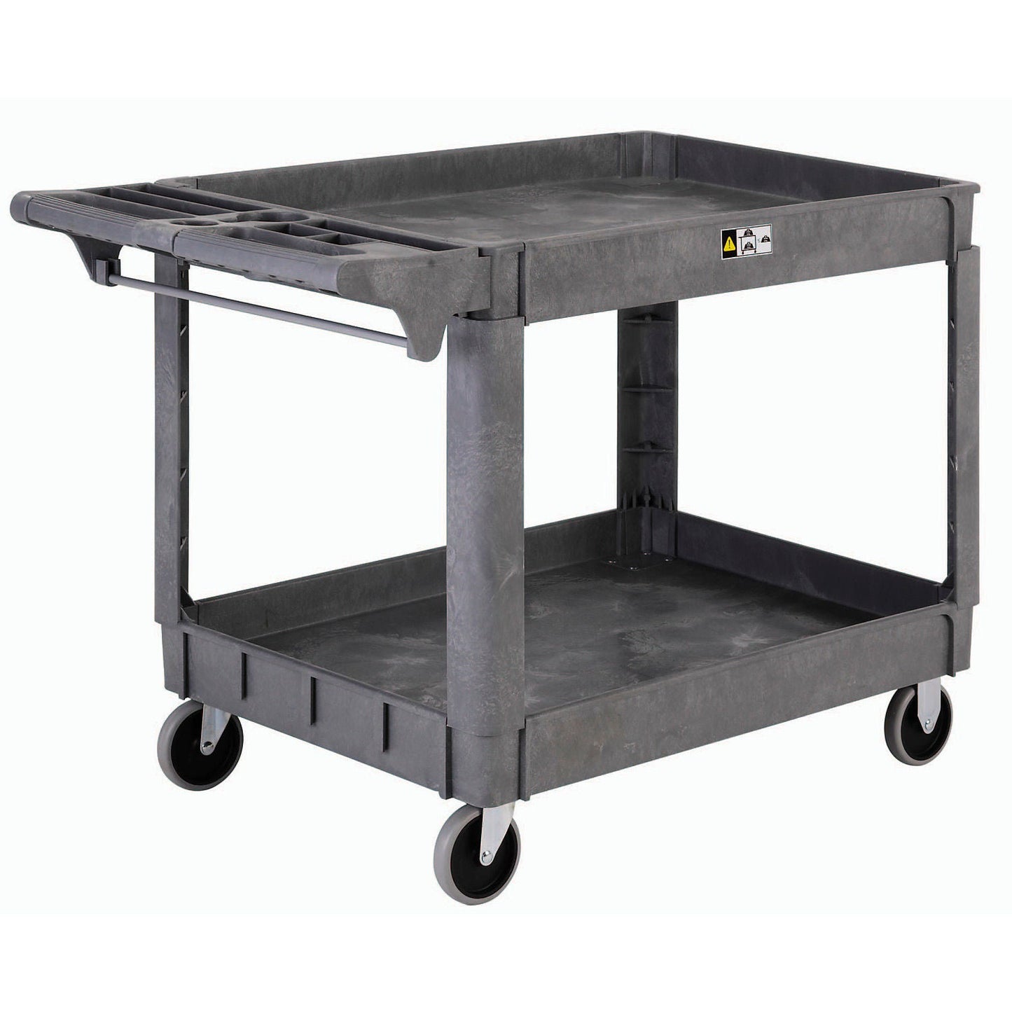Global Industrial Utility Cart w/2 Shelves & 5" Casters, 500 lb. Capacity, 46"L x 25"W x 33"H (GLB - 242081) - SchoolOutlet