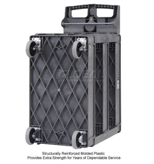 Global Industrial Utility Cart w/3 Shelves & 5" Casters, 500 lb. Capacity, 40"L x 17"W x 33"H (GLB - 242083) - SchoolOutlet