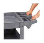 Global Industrial Utility Cart w/3 Shelves & 5