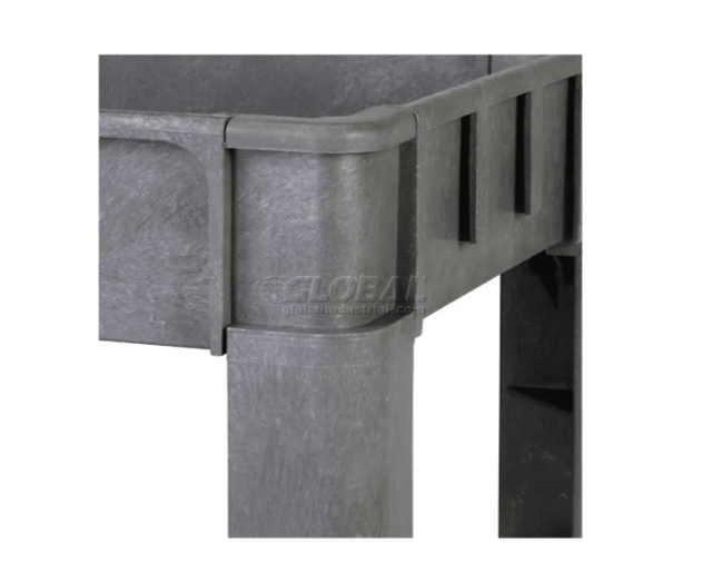 Global Industrial Utility Cart w/3 Shelves & 5" Casters, 500 lb. Capacity, 40"L x 17"W x 33"H (GLB - 242083) - SchoolOutlet