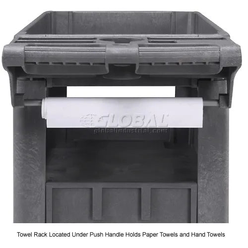 Global Industrial Utility Cart w/3 Shelves & 5" Casters, 500 lb. Capacity, 40"L x 17"W x 33"H (GLB - 242083) - SchoolOutlet