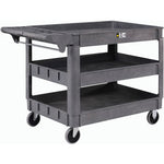 Global Industrial Utility Cart w/3 Shelves & 5