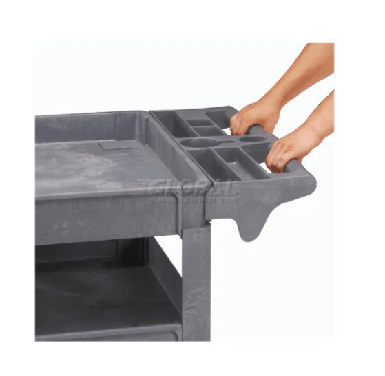 Global Industrial Utility Cart w/3 Shelves & 5" Casters, 500 lb. Capacity, 46"L x 25"W x 33"H (GLB - 242086) - SchoolOutlet