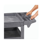 Global Industrial Utility Cart w/3 Shelves & 5