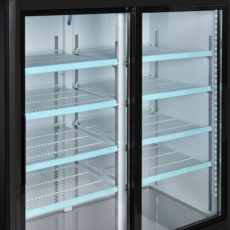 Nexel Merchandiser Refrigerator, 2 Glass Doors, 45 Cu. Ft. (GLB - 243006) - SchoolOutlet