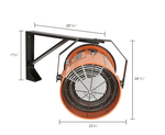 Global Industrial Electric Salamander Heater, Adjustable Thermostat, 480V, 3 Phase, 30000 Watt (GLB - 246068) - SchoolOutlet