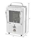 Global Industrial Portable Milkhouse Style Electric Heater, 120V, 1500W (GLB - 246098) - SchoolOutlet