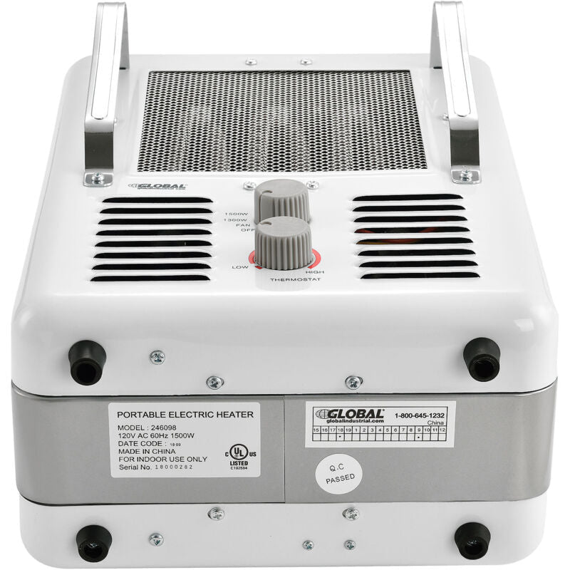 Global Industrial Portable Milkhouse Style Electric Heater, 120V, 1500W (GLB - 246098) - SchoolOutlet