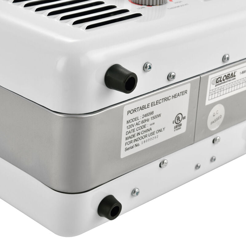 Global Industrial Portable Milkhouse Style Electric Heater, 120V, 1500W (GLB - 246098) - SchoolOutlet