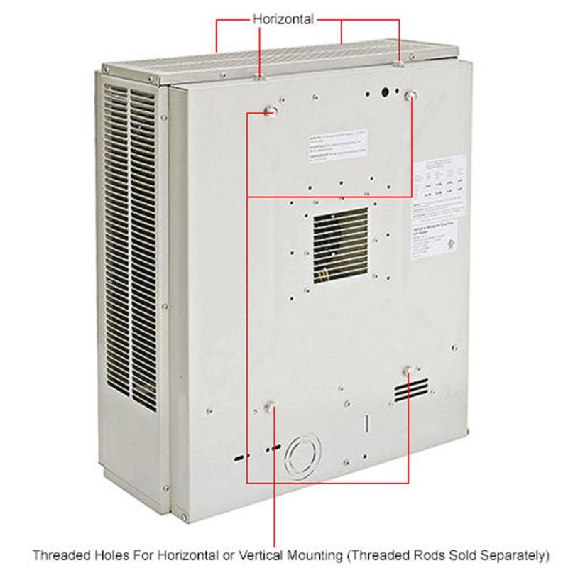 Global Industrial Unit Heater, Horizontal or Vertical Downflow, Multi - Watt 7.5 - 5.6KW, 208 - 240V (GLB - 246132) - SchoolOutlet