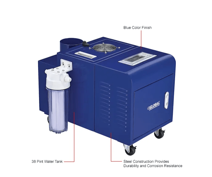 Global Industrial Ultrasonic Humidifier, Cool Mist 150 Pints Output Per Day (GLB - 246136) - SchoolOutlet