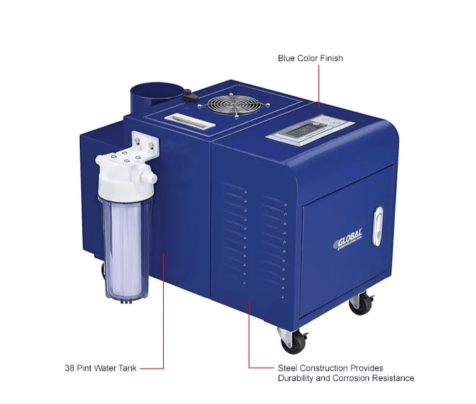Global Industrial Ultrasonic Humidifier - Cool Mist, 300 Pints Output Per Day (GLB - 246137) - SchoolOutlet