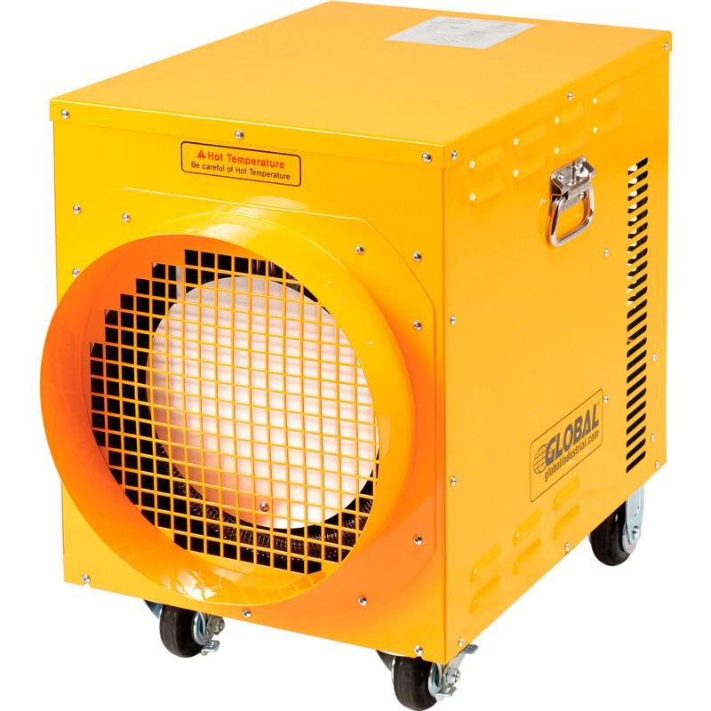 Global Industrial Portable Electric Heater, Adjustable Thermostat, 208V, 3 Phase, 15000W (GLB - 246552) - SchoolOutlet