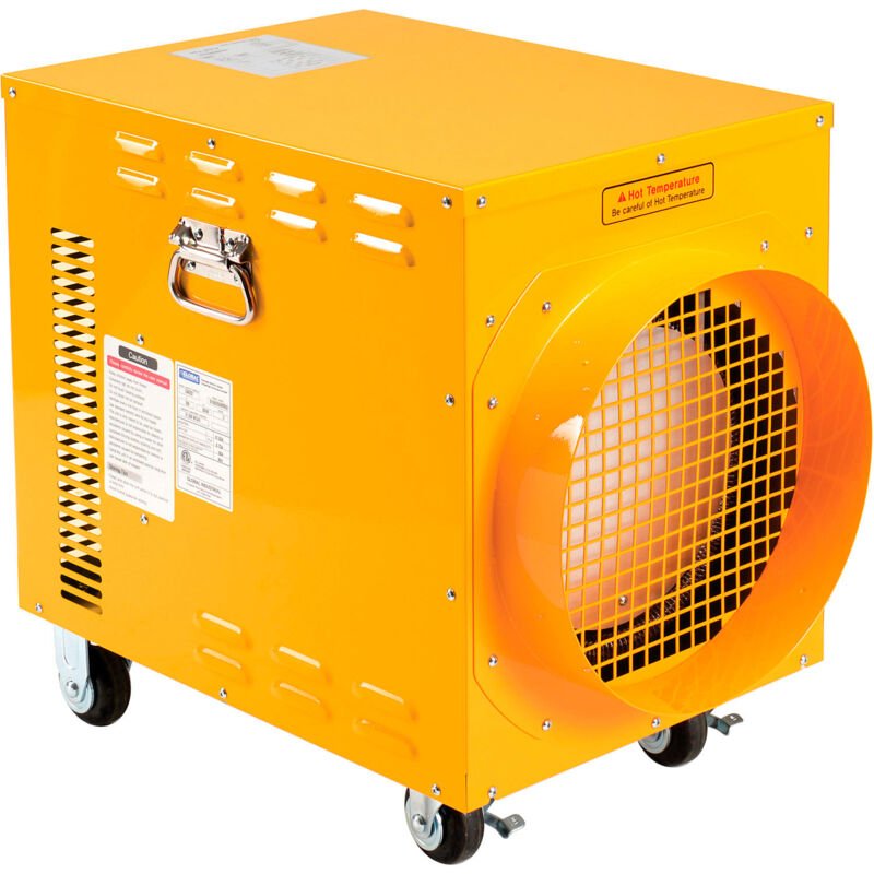 Global Industrial Portable Electric Heater, Adjustable Thermostat, 208V, 3 Phase, 15000W (GLB - 246552) - SchoolOutlet
