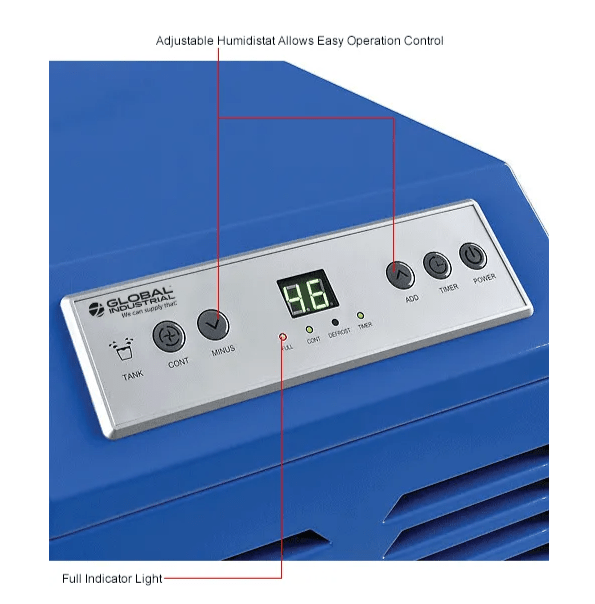 Global Industrial Commercial Dehumidifier w/ Humidistat, 115V, 110 Pints (GLB - 246687) - SchoolOutlet