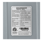 Global Industrial Crawl Space Commercial Dehumidifier With Pump, 90 Pints (GLB - 246707) - SchoolOutlet