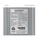 Global Industrial Crawl Space Commercial Dehumidifier With Pump, 90 Pints (GLB - 246707) - SchoolOutlet