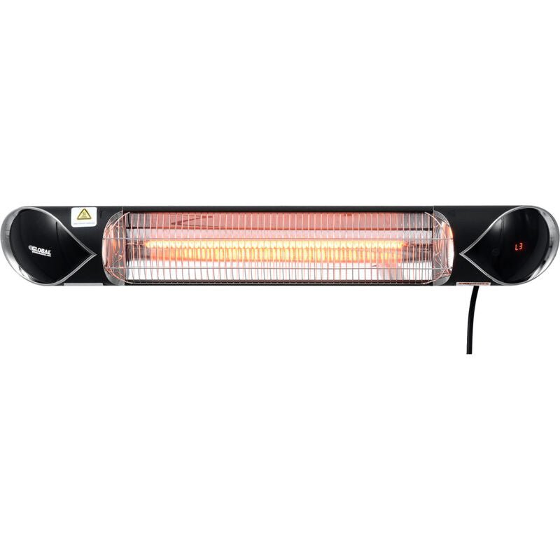Global Industrial Infrared Patio Heater w/Remote Control, Wall/Ceiling Mount, 1500W (GLB - 246718) - SchoolOutlet