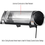 Global Industrial Infrared Patio Heater w/Remote Control, Wall/Ceiling Mount, 1500W (GLB - 246718) - SchoolOutlet