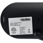 Global Industrial Infrared Patio Heater w/Remote Control, Wall/Ceiling Mount, 1500W (GLB - 246718) - SchoolOutlet