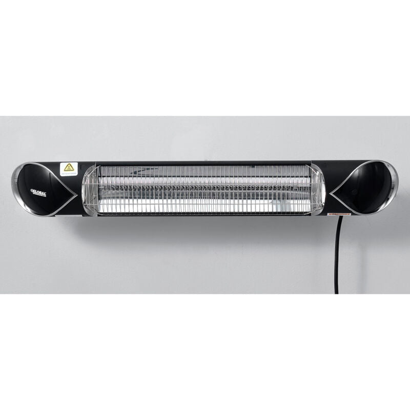 Global Industrial Infrared Patio Heater w/Remote Control, Wall/Ceiling Mount, 1500W (GLB - 246718) - SchoolOutlet