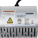 Global Industrial Infrared Patio Heater w/ Remote Control, Wall/Ceiling Mount, 1500W, 30 - 3/4